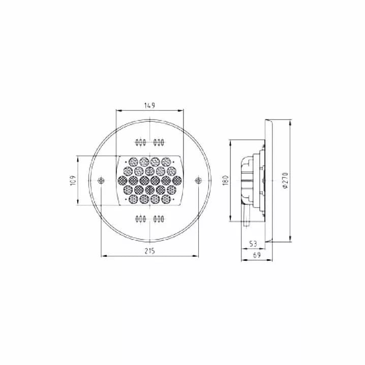 Image for Прожектор Fitstar 4.40000020 28/4 POWER LED 3.0 (24 В, 6000 K), White, без закладної