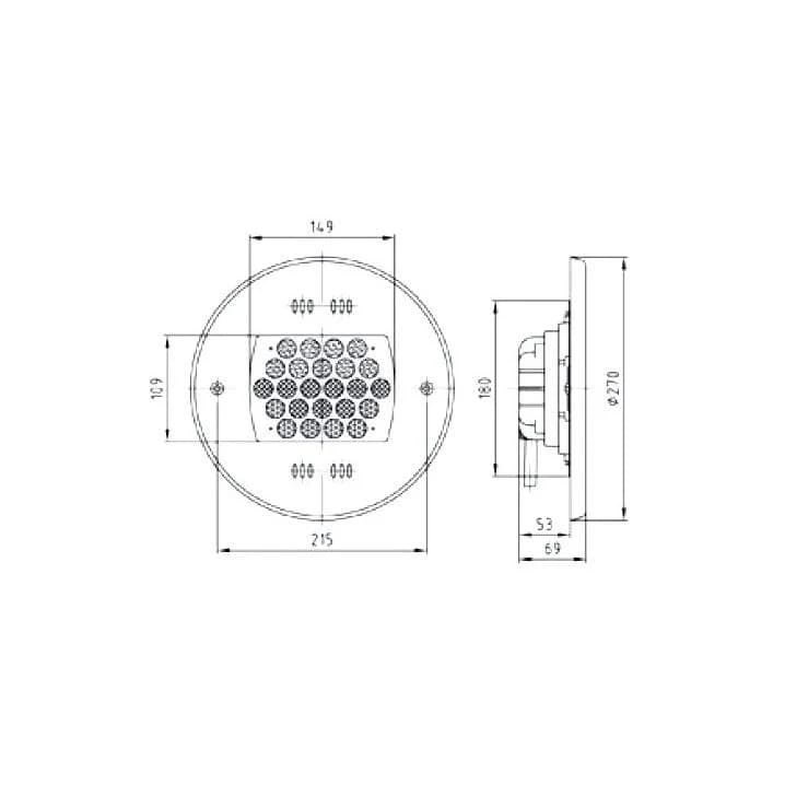 Image for Прожектор Fitstar 4.40000021 28/4 POWER LED 3.0 (24 В, 6000 K), White, без закладної, для морської води
