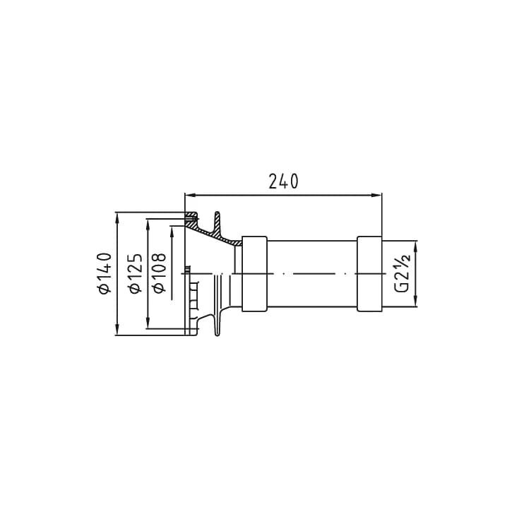 Image for Закладні гідромасажу Fitstar 8641050, для Combi Whirl 2 1/2", під форсунку, 240 мм
