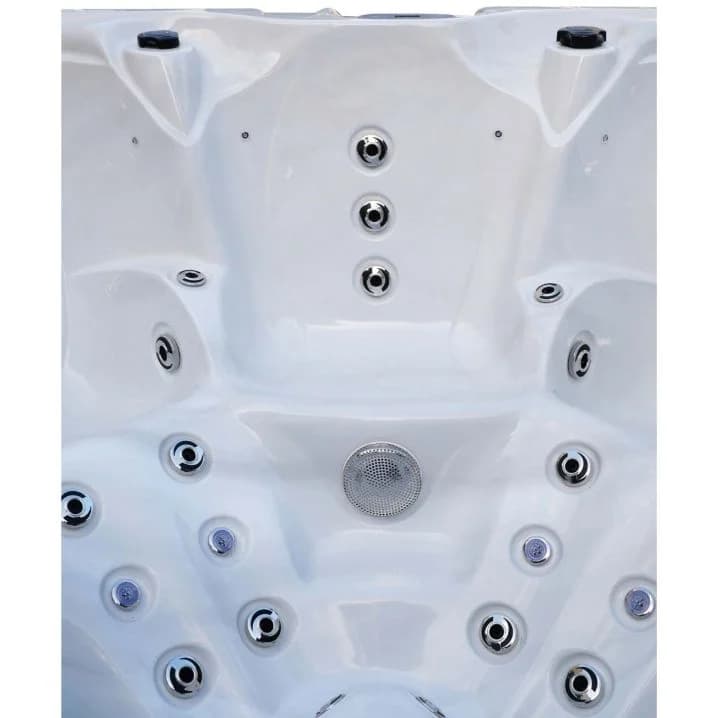 Image for СПА-басейн Aquajoy Maldives (230х230х95 см), сріблясто-білий мармур, з динаміками та LED-підсвічуванням