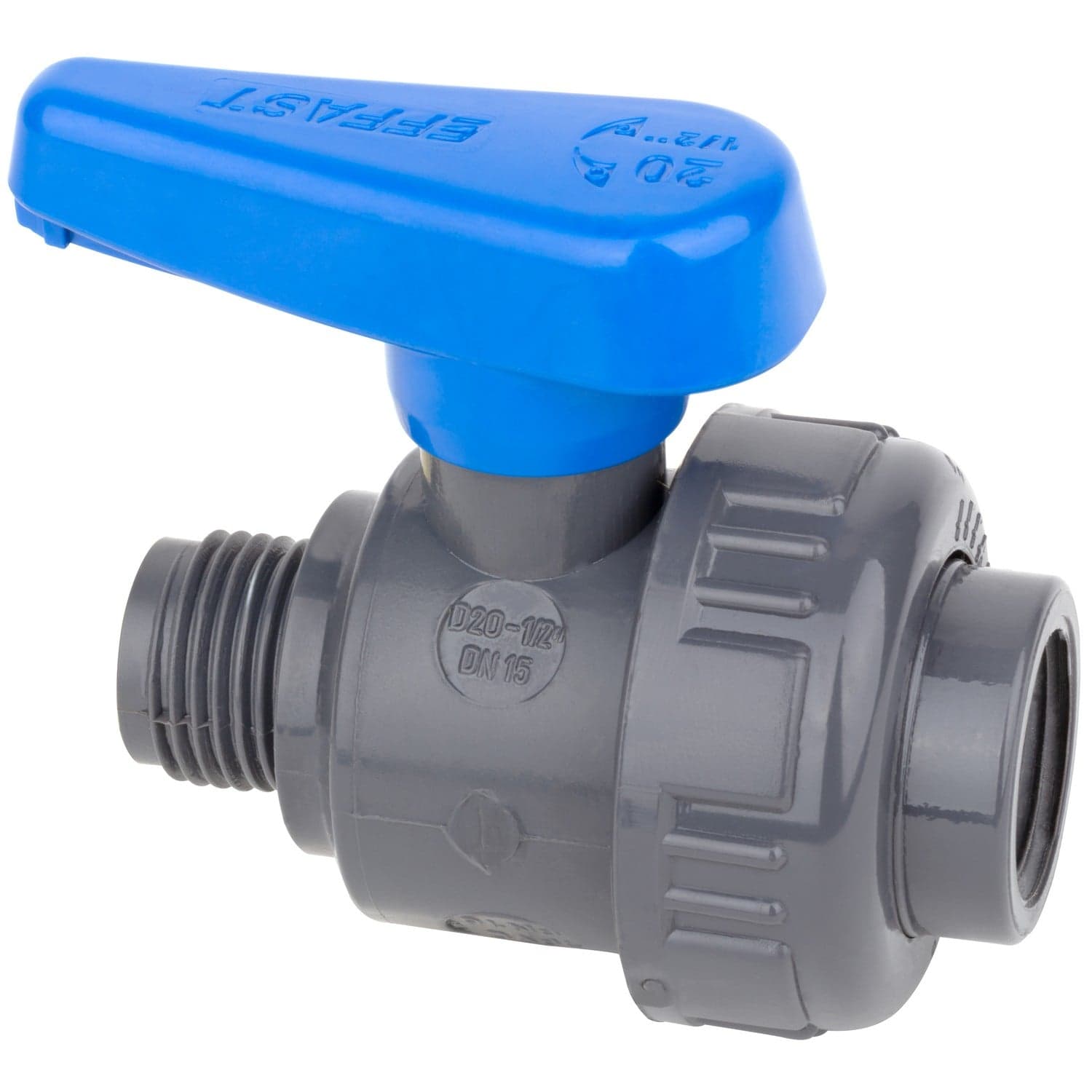Image for Кран кульовий ПВХ Effast d1/2" ВР-НР, із зовнішньою різьбою