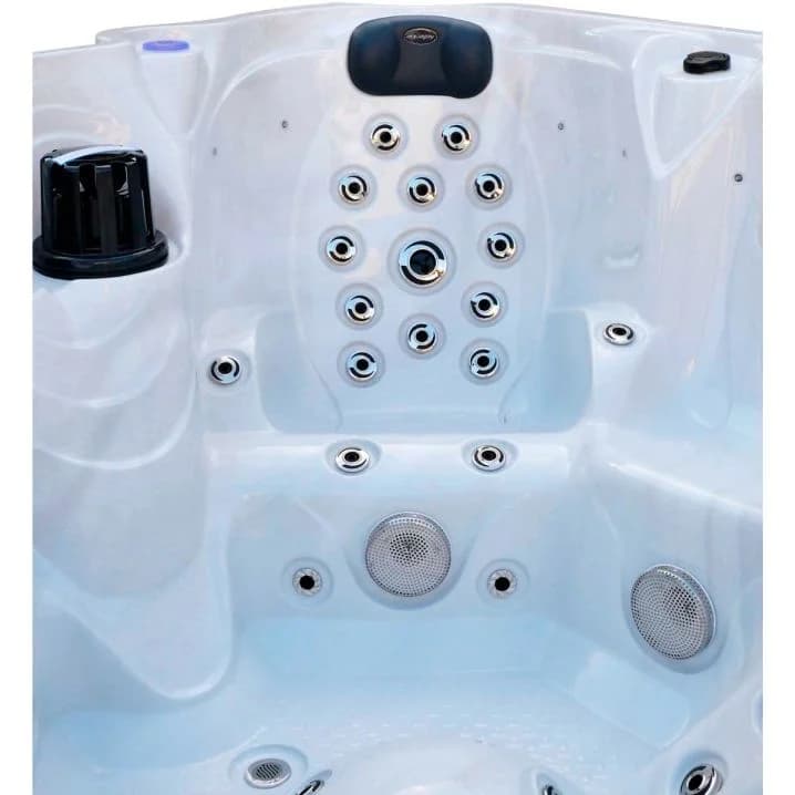Image for СПА-басейн Aquajoy Maldives (230х230х95 см), сріблясто-білий мармур, з динаміками та LED-підсвічуванням