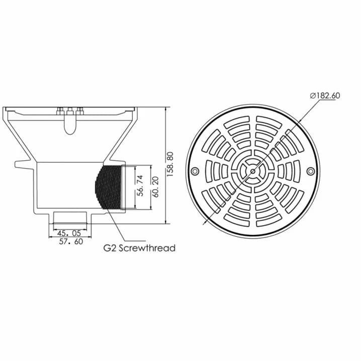Image for Злив донний Emaux EM2838 бетон