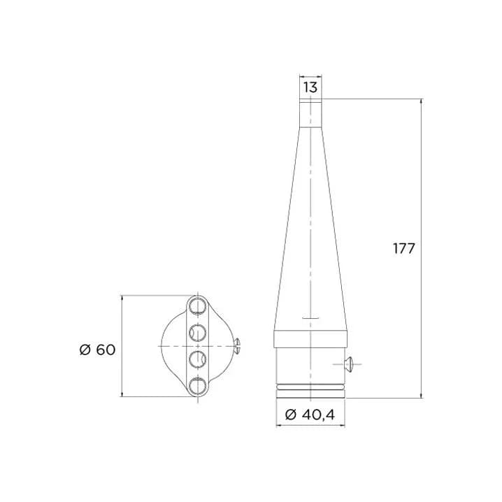 Image for Насадка до масажного водоспаду Flexinox Tahiti MOD C, AISI-316L
