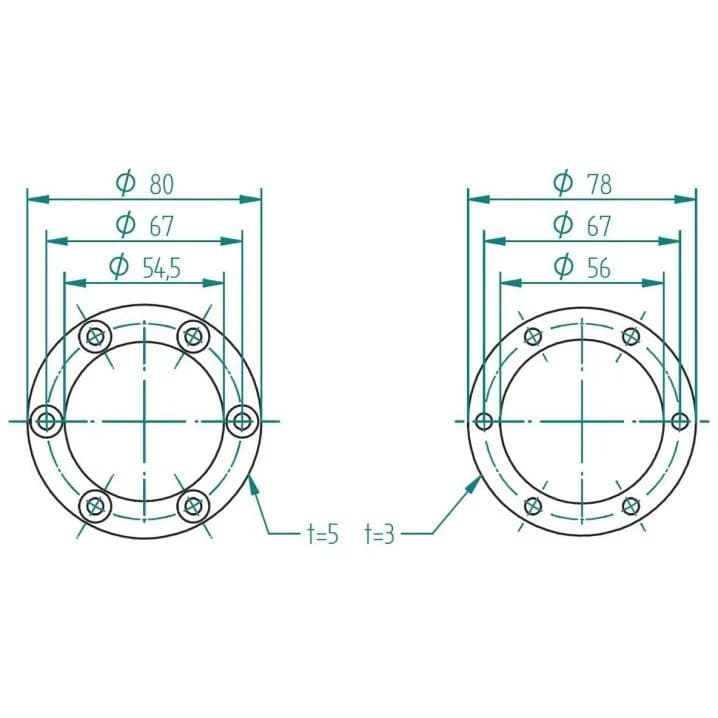 Image for Комплект фланців Fitstar 8696850, для Standard, 6 форсунок, під лайнер
