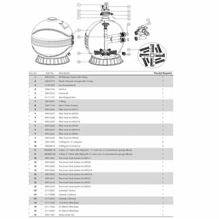 Image for Фільтр Emaux MFS20 (10 м³/год, D500)