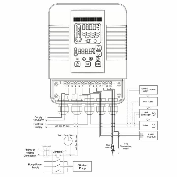 Image for Цифровий контролер Elecro Heatsmart Plus теплообмінника G2/SST + датчик протоку та температури