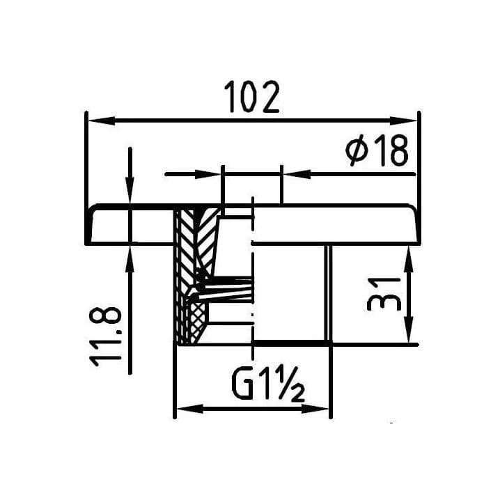 Image for Форсунка гідромасажна Fitstar 8669220, НР 1 1/2", 8 м3/год, 31 мм