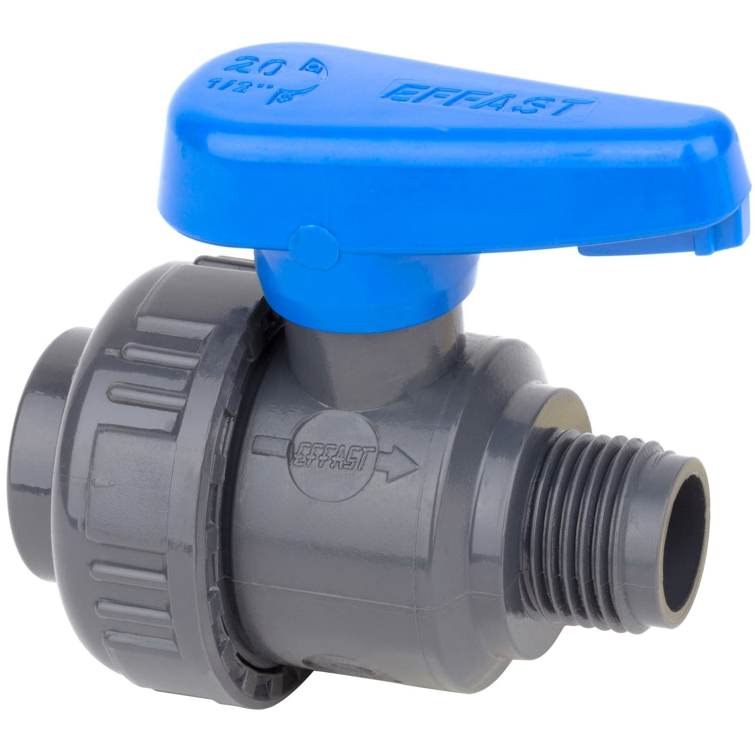 Image for Кран кульовий ПВХ Effast d1/2" ВР-НР, із зовнішньою різьбою