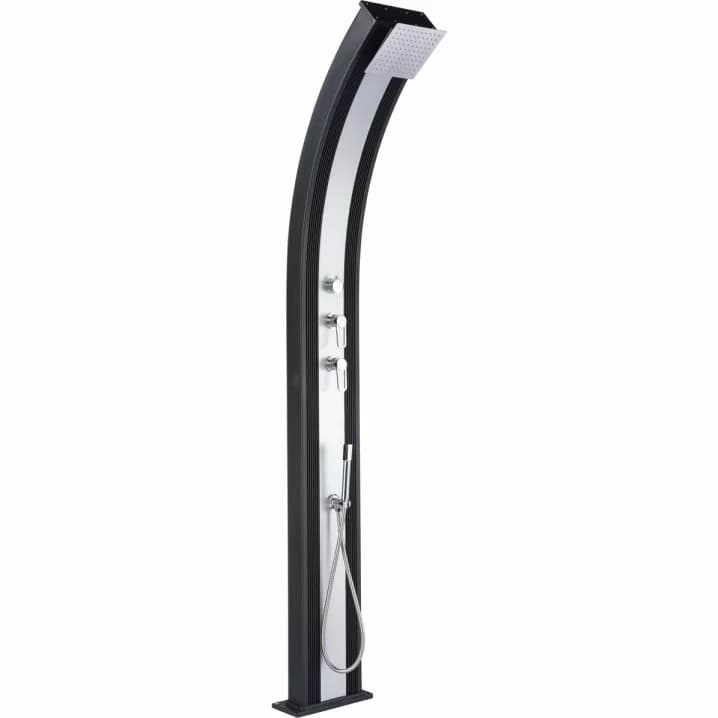 Душ сонячний Aquaviva Hybride Dada Curve алюмінієвий з мийкою для ніг, антрацит DS-D363NX, 40 л