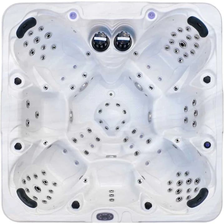 Image for СПА-басейн Aquajoy Maldives (230х230х95 см), сріблясто-білий мармур, з динаміками та LED-підсвічуванням