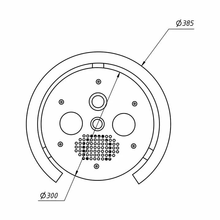 Image for Передня частина та закладна до протитечії Aquaviva TWIN 2.5" AISI 304 (кругла)