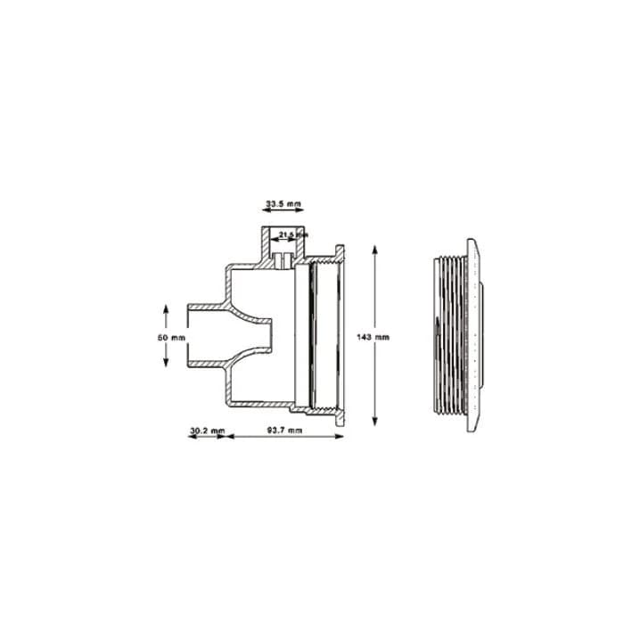 Image for Форсунка гідромасажна Hayward TURBO-JET SP1450TE (15 м3/год, 50 мм), під бетон