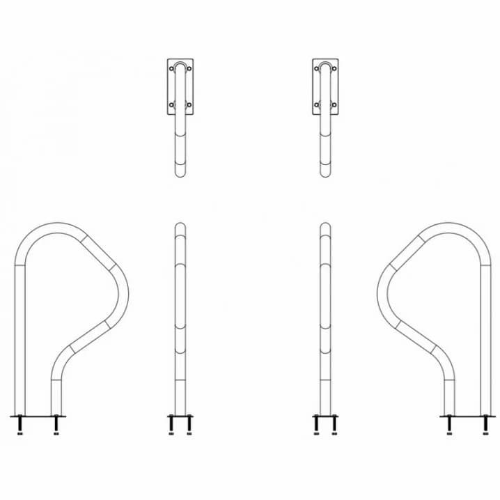 Image for Поручень для басейну Emaux ARB-F, AISI-316