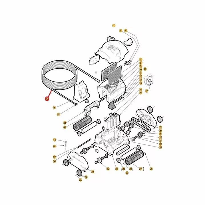 Кабель для пилососа Hayward SharkVac XL Pilot / QC 17 м, (RCX50061)