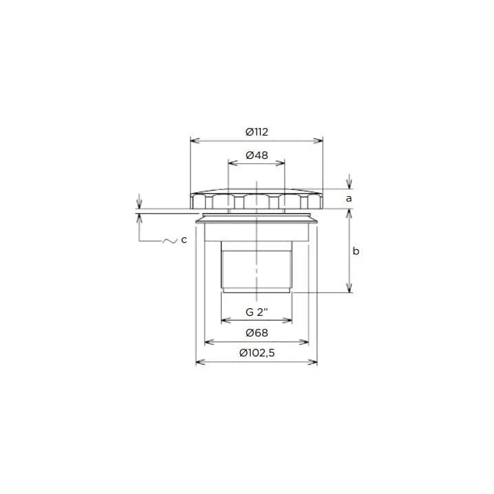 Image for Форсунка стінова Flexinox 87198042 (4.5 м³/год) під лайнер, 2"