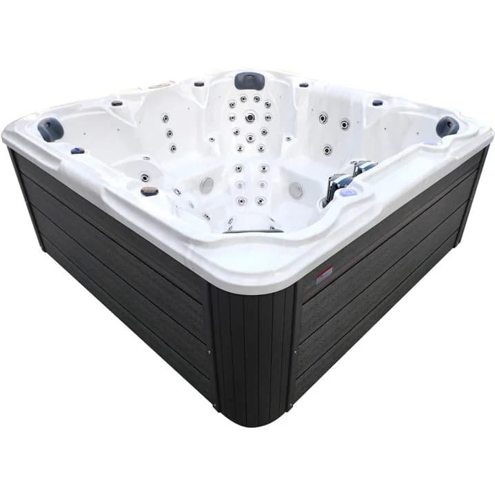 Image for СПА-басейн Aquajoy Maldives (230х230х95 см), сріблясто-білий мармур, з динаміками та LED-підсвічуванням