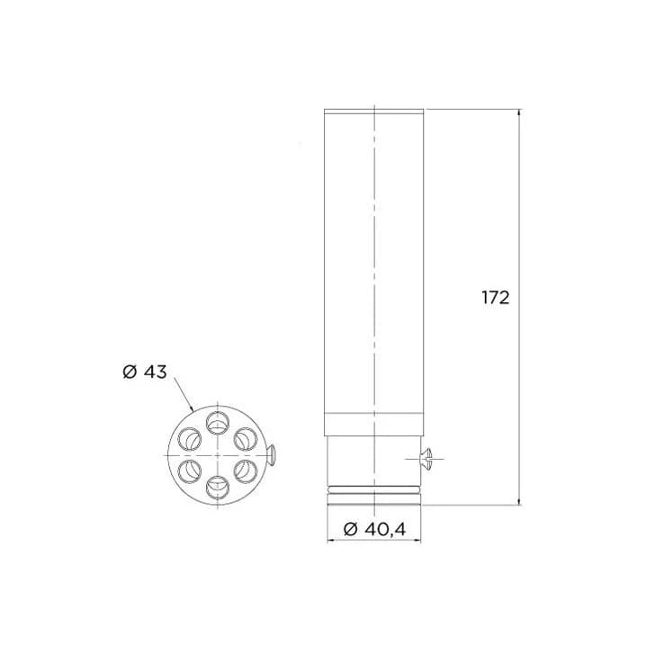 Image for Насадка до масажного водоспаду Flexinox Tahiti MOD D, AISI-316L