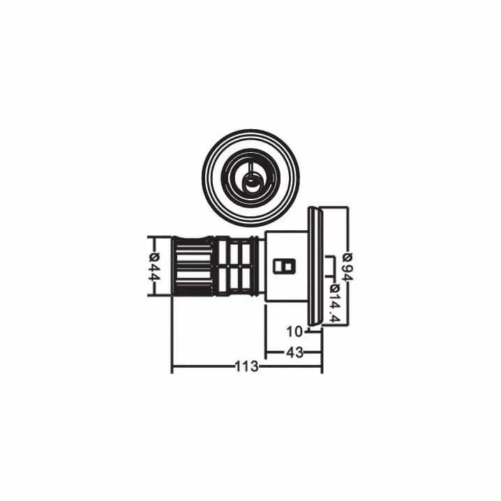 Image for Форсунка гідромасажна Emaux EM0048 з обертанням