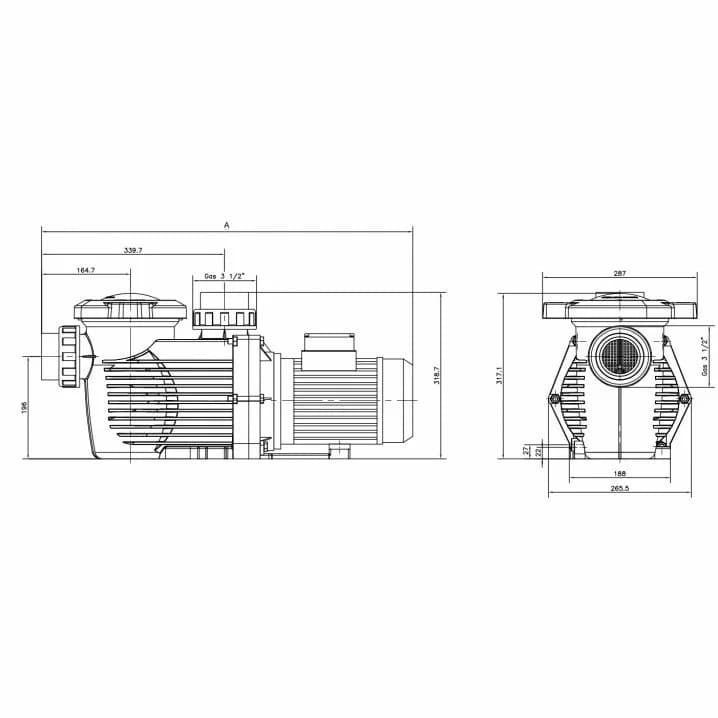 Image for Насос Hayward HCP36353E IE3 (380 В, 45 м3/год, 3.5 HP)
