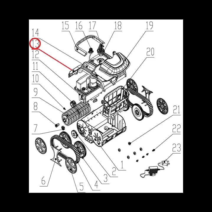 Ущільнювальна коробка для сенсора до пилососа Wybotics WY200, (Sensor seal box №13/WY200)