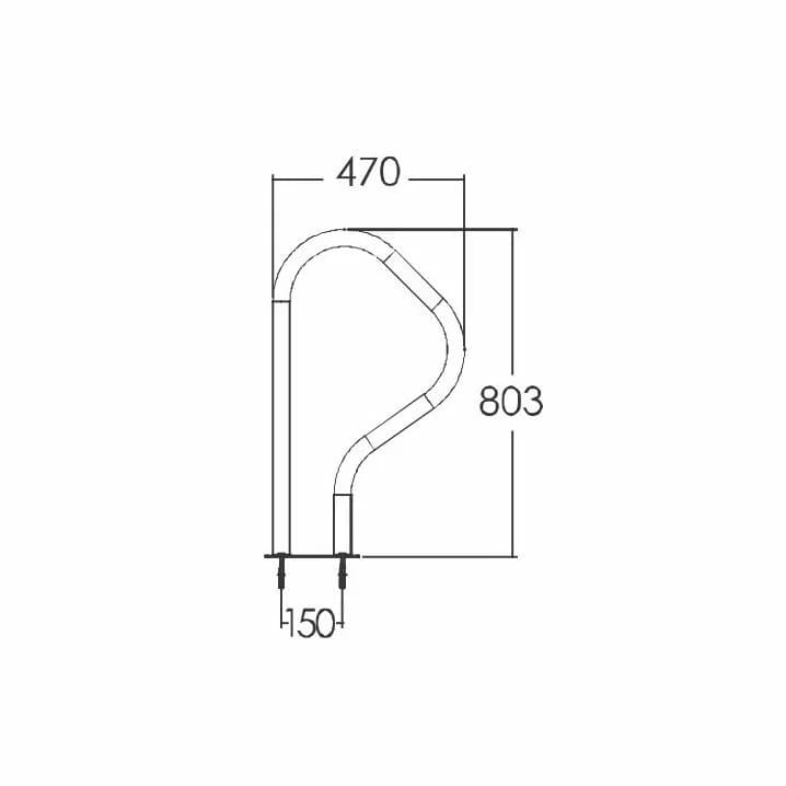 Image for Поручень для басейну Emaux ARB-F, AISI-316