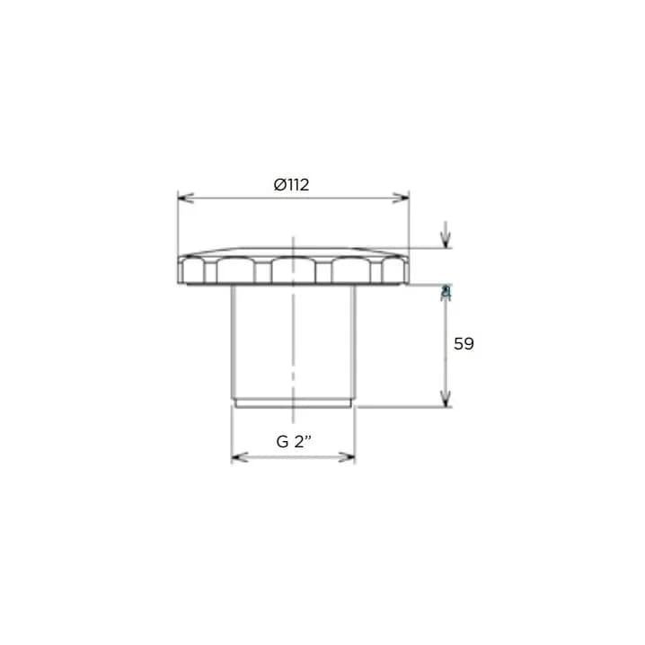 Image for Форсунка стінова Flexinox 87198022 (4.5 м³/год) під бетон, 2"