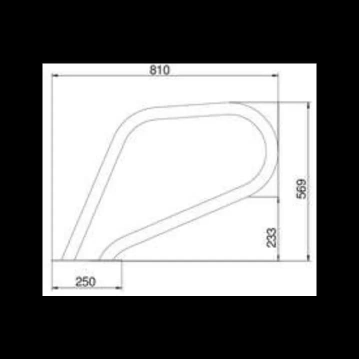 Image for Поручень Flexinox 87166013 для римських сходів FX-03 SPA (810 мм, фланець, AISI-316L)