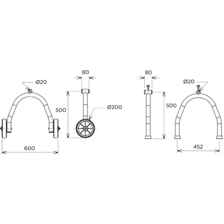Image for Опора для намотувального пристрою Flexinox 87197021, пересувна