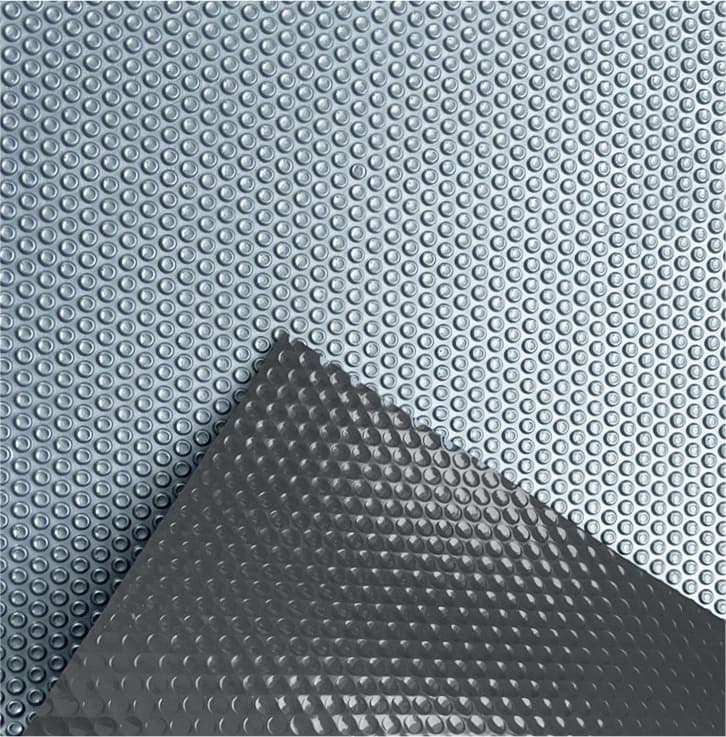 Image for Солярне покриття Aquajoy Platinum Bubbles Gray 500 мкм, ширина 7.5 м (30 пог. м), сріблястий/сірий