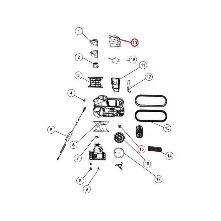 Image for Верхня кришка фільтра для робота-пилососа Fairland X30-X80