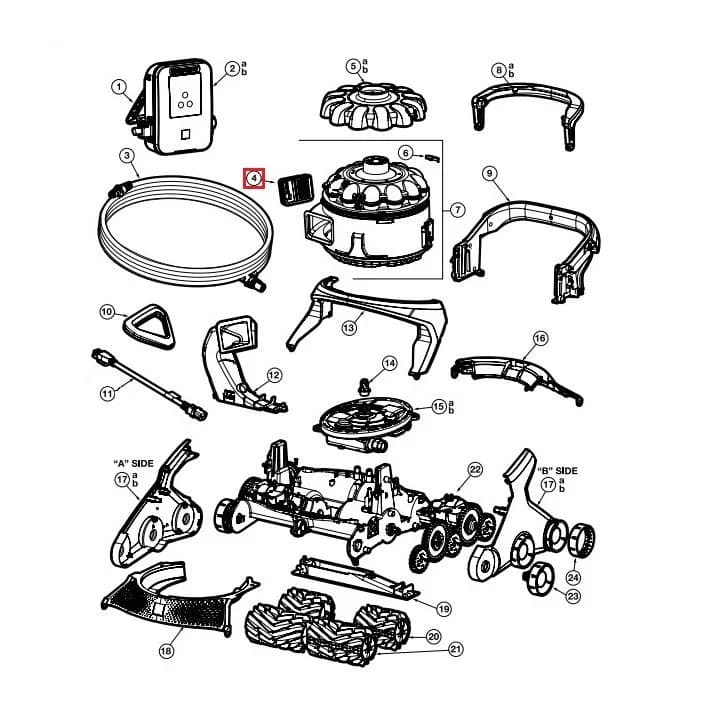 Циклонний вузол зворотного клапана для пилососа Hayward AquaVac 650/600 (RCX361182)