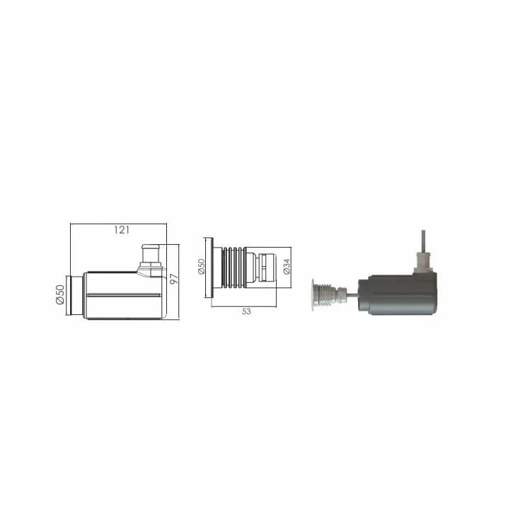Image for Прожектор світлодіодний Emaux AISI-316 TL-1 1LED 3 Вт White, з закладною