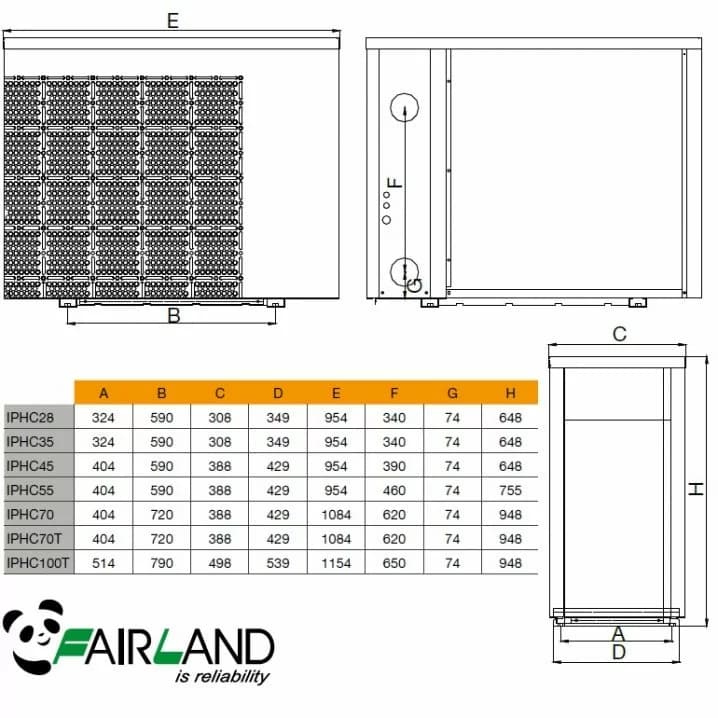 Image for Інверторний тепловий насос Fairland IPHCR100T (36.5 кВт, WiFi)