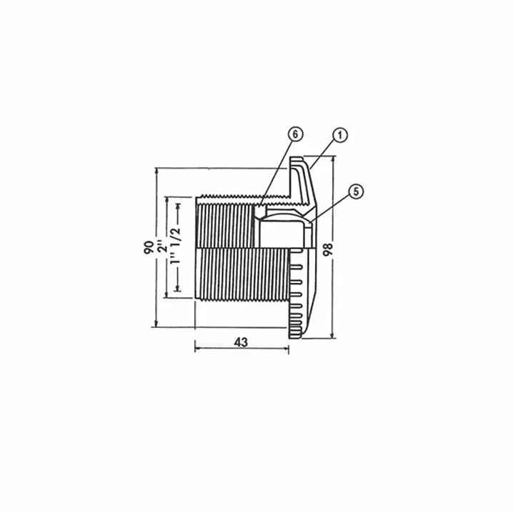 Image for Форсунка стінова Hayward 3312 з гайкою 3394