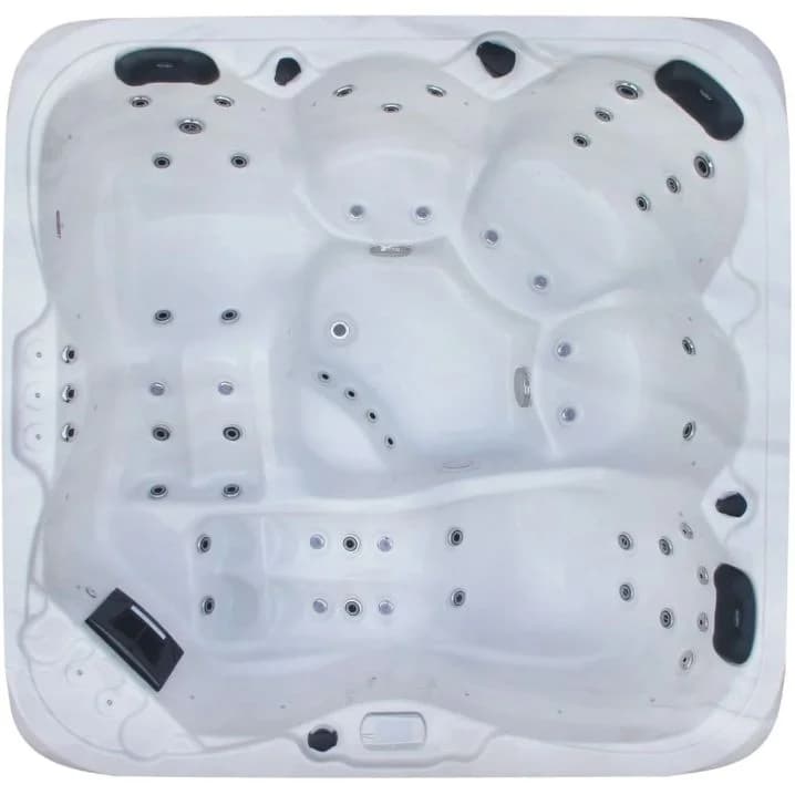 Image for СПА-басейн Aquajoy Riviera (200х200х90 см), сріблясто-білий мармур, з динаміками та LED-підсвічуванням
