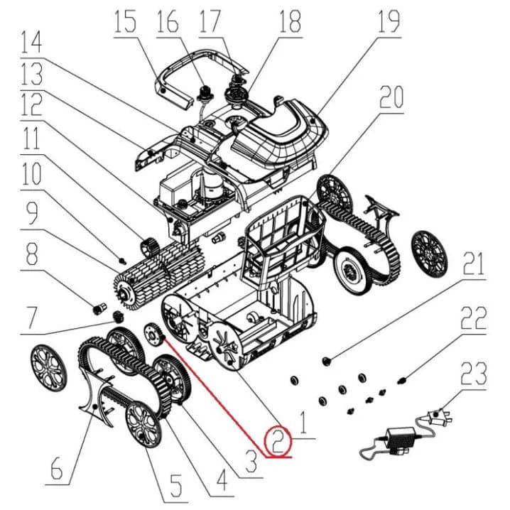 Шестерня колеса до пилососа Wybotics WY200 (No 2 S.WY3312Pro.001)