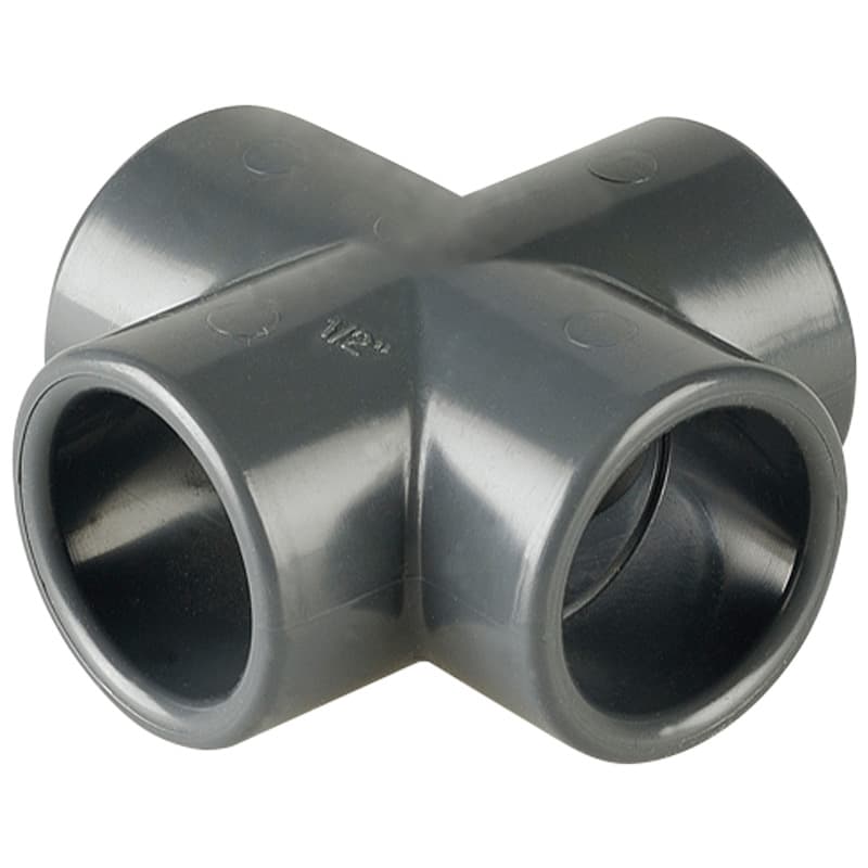 Image for Хрестовина ПВХ Hidroten 1001245, 90°, d50 мм