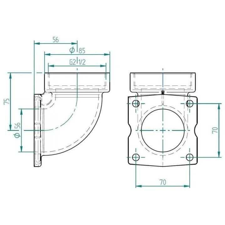 Image for Фланцеве з'єднання Fitstar 7190351 для насоса Taifun-Compact, 2-1/2", для солоної води