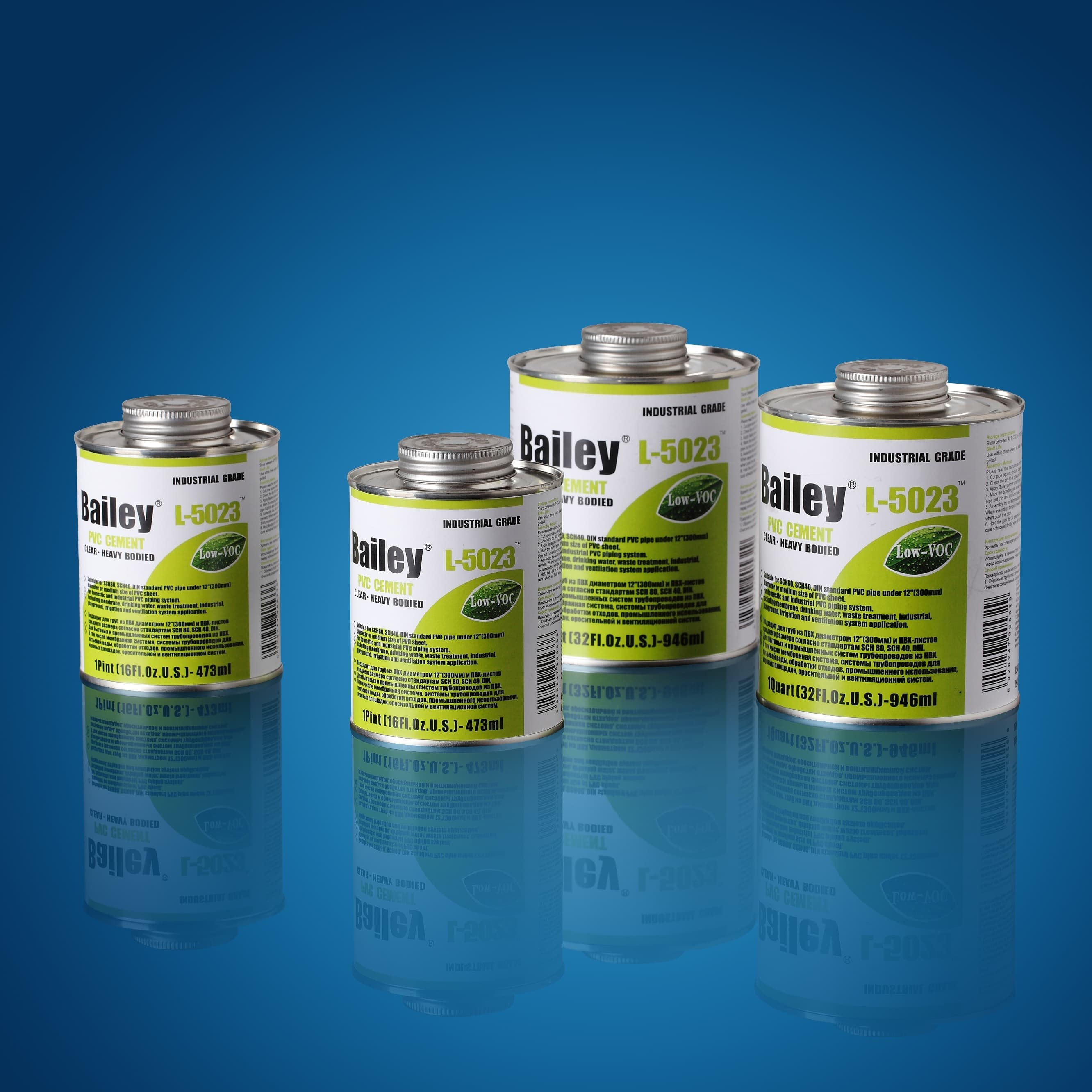 Image for Клей для труб ПВХ Bailey L-5023 946мл (для великих діаметрів труб ПВХ), прозорий