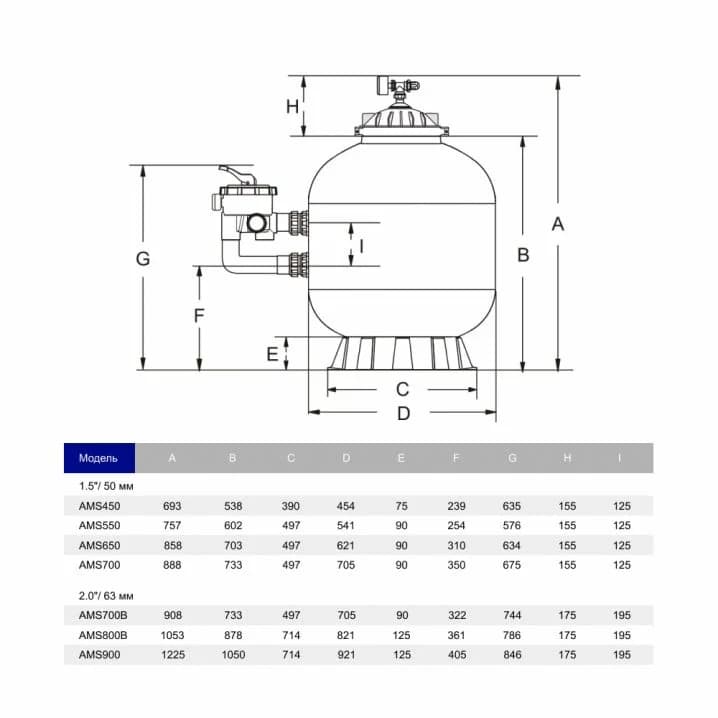 Image for Фільтр Aquaviva MSD750 (23 м3/год, D750)