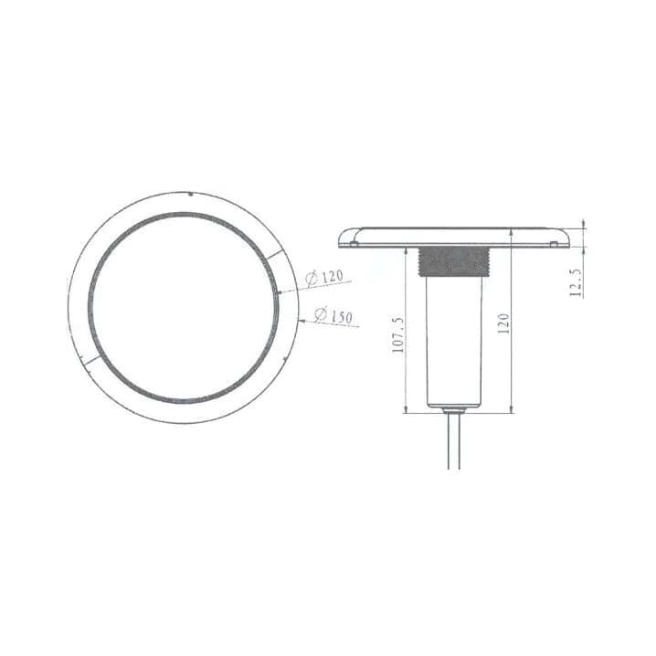 Image for Прожектор світлодіодний Aquajoy 227C 252LED 21 Вт White + закладна