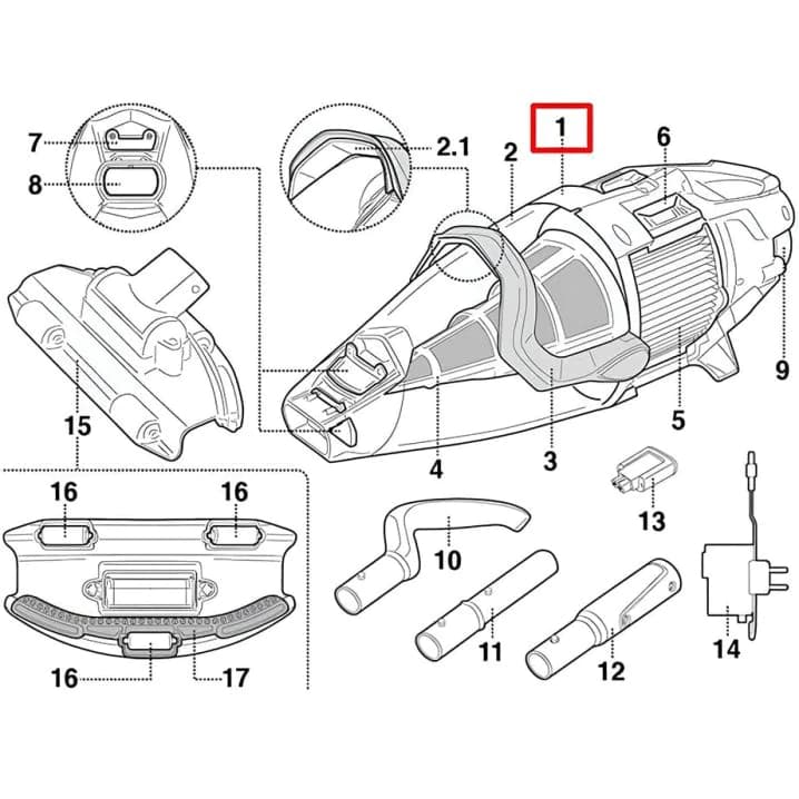 Image for Блок мотора з акумулятором Kokido для пилососа Voltera 75 EV75CBX/EU