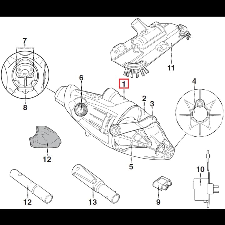 Image for Блок мотора з акумулятором Kokido для пилососа Voltera 25 (EV25ASM01)
