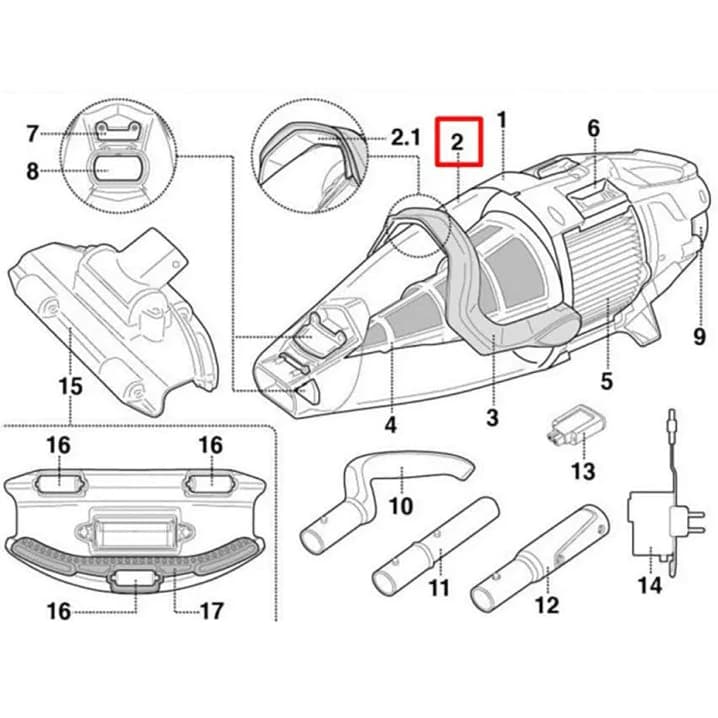 Image for Насадка під щітку Kokido для пилососа Voltera EV75 (прозорий контейнер)