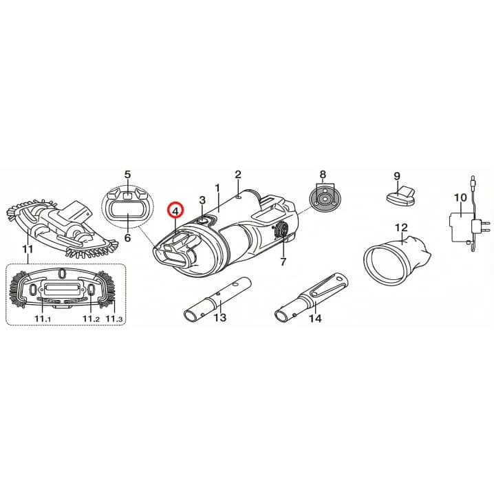 Image for Насадка під щітку для пилососа Kokido Telsa EV30CBX/EU (Прозорий контейнер)