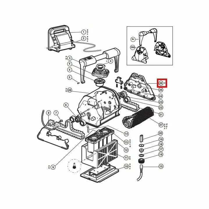 Image for Бокова кришка RCX13200 до пилососів Hayward моделі TigerShark, TigerShark QC