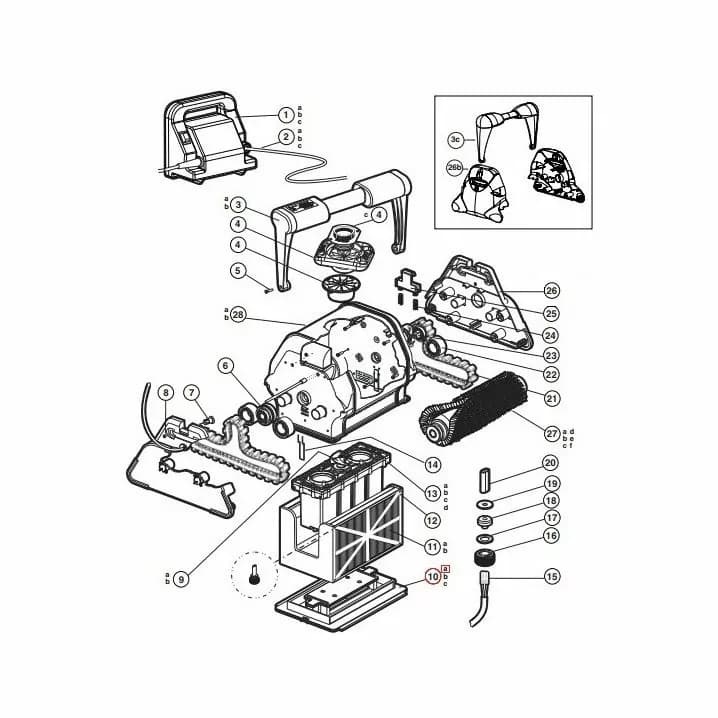 Нижня кришка для робота-пилососа Hayward TigerShark (RCX75000-236)