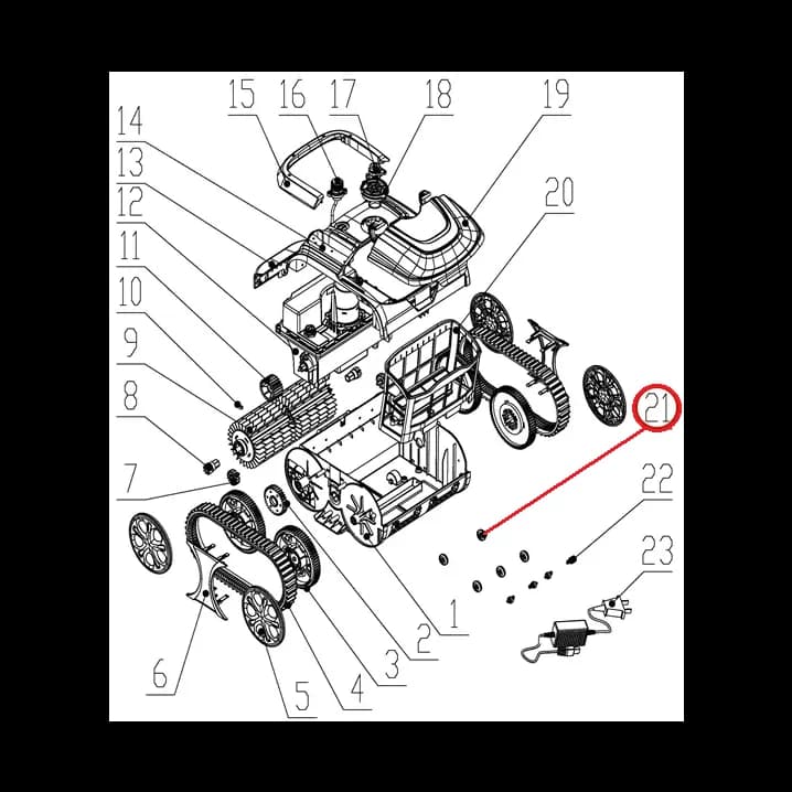 Image for Заднє гальмівне колесо до пилососа Wybotics WY200, (Bottom obstacle wheel №21)