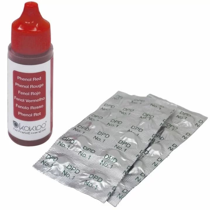 Image for Таблетки + Краплі Kokido K101CBX24 для тестера K029BU (20cc Phenol + 20pcs DPD) двокомпонентний